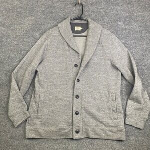 Faherty Brand Mens Shawl Collar Cardigan Sweater Grey Heather L MKS2301-MGM